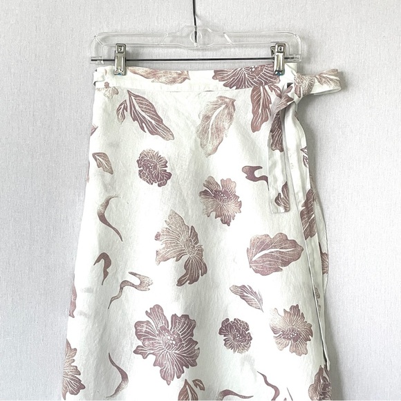 Aritzia Wilfred Eleta Linen Floral Midi Skirt - Picture 4 of 9